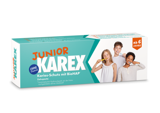 JUNIOR KAREX - Fluoridfreie Zahnpasta für Kinder ab 6 Jahren