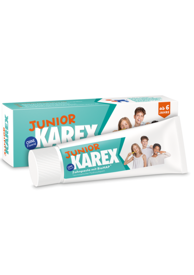 JUNIOR KAREX - Fluoridfreie Zahnpasta für Kinder ab 6 Jahren